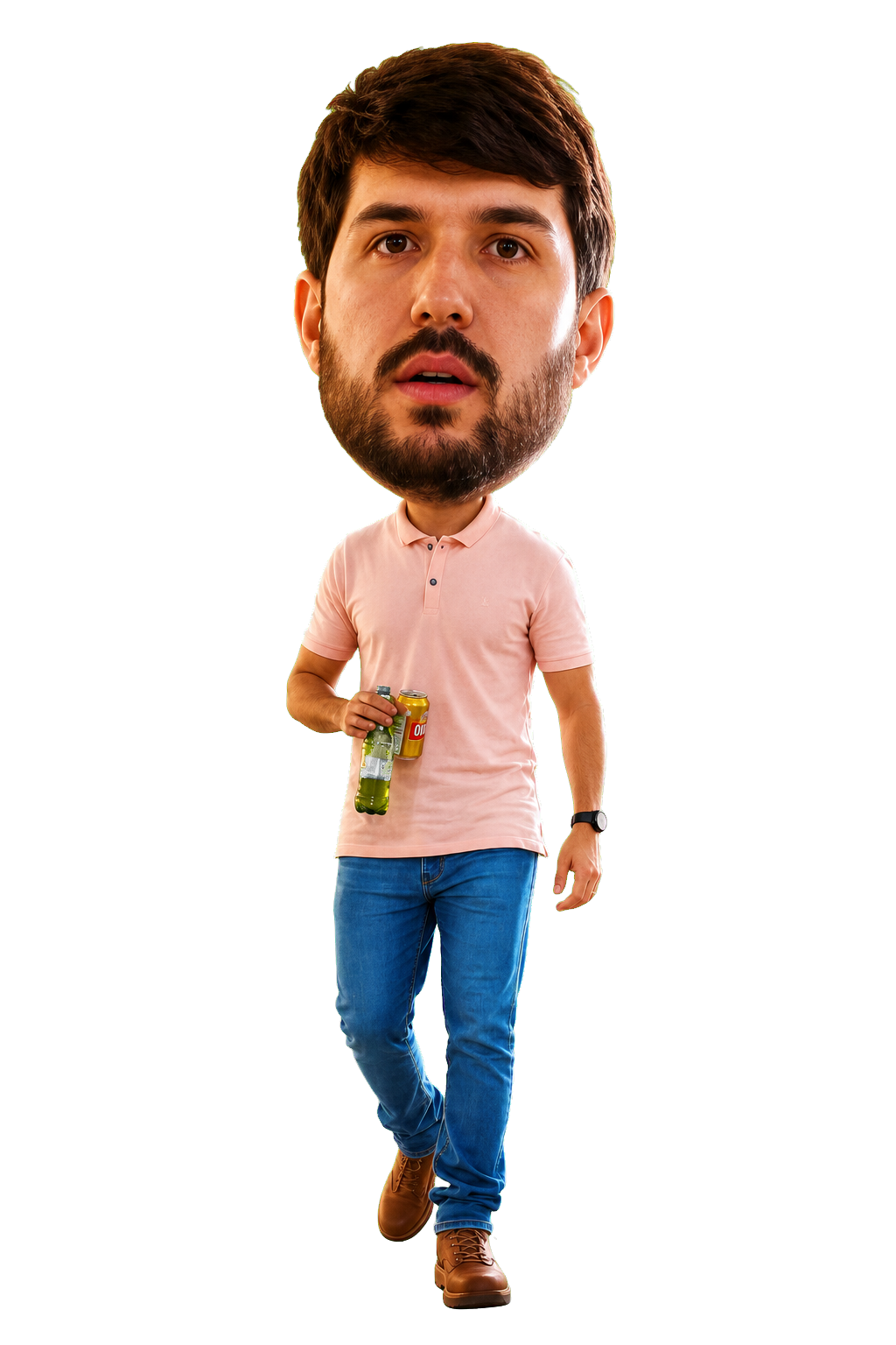 Moisés com cabeção caricaturado